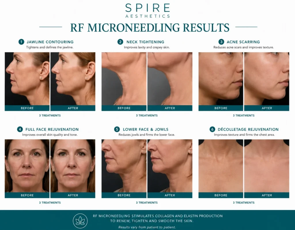 RF Microneedling Skin tightening Whitley Sands results