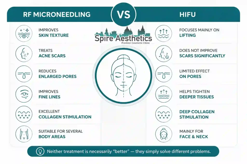 RF Microneedling vs HIFU: Which Treatment Gives Better Results Whitley Sands?
